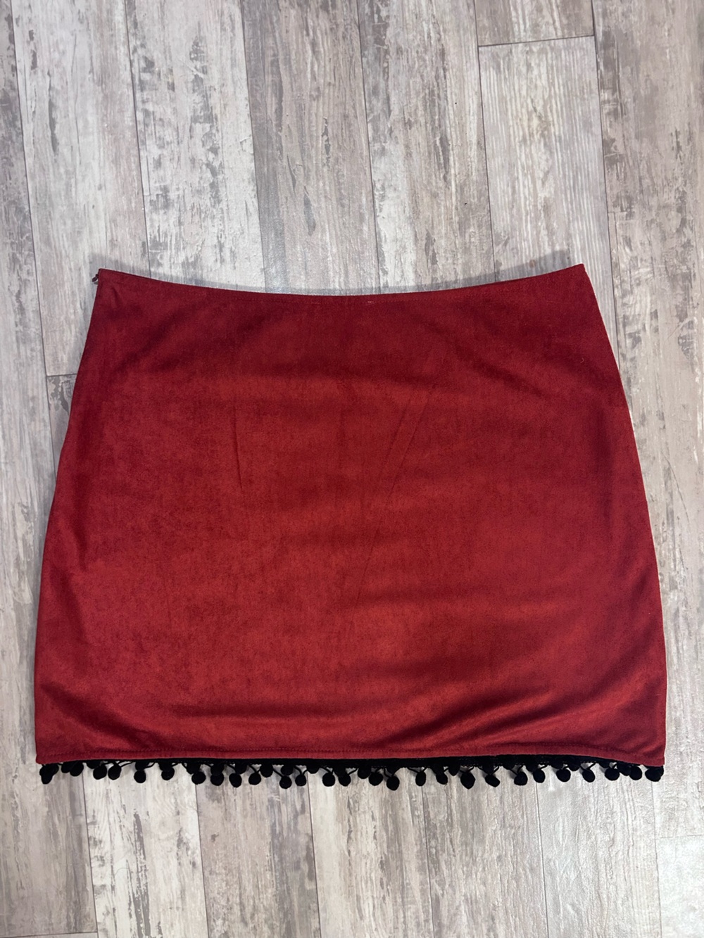 Altar'd State Embroidered Faux Suede Mini Skirt Size Large - Picture 6 of 10